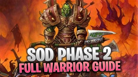 WoW SoD Phase 2 Warrior DPS Guide BiS Runes Talents