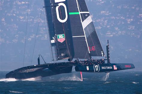 Americas Cup 2013 Oracle Team Usas Ac72 Catamaran Foiling In