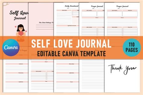 Self Love Journal Canva Interior Graphic By Shumaya · Creative Fabrica