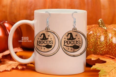 Hocus Pocus Earrings Svg Halloween Witch Laser Cut Files