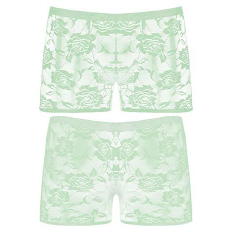 Mens Sexy Lingerie Sheer Lace Boxer Shorts Rose Flowers Underwear Underpants Ebay