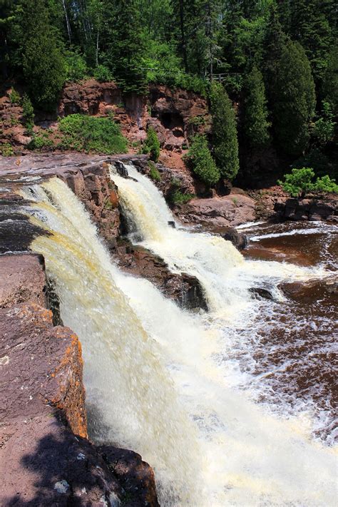 Gooseberry Falls Waterfalls Usa Minnesota Gooseberry Falls State Park