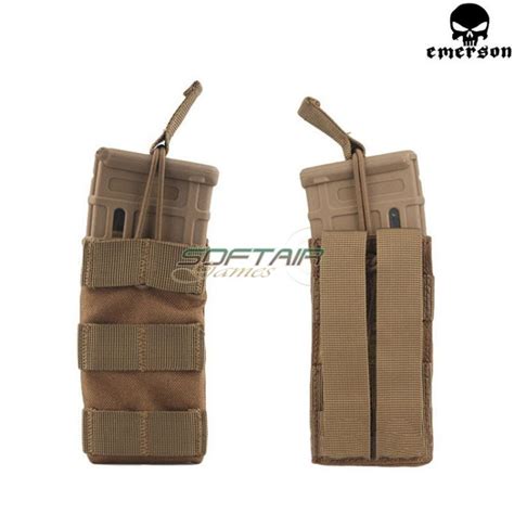 Single 5 56 Open Top Magazine Pouch Coyote Brown Emerson Em6353cb