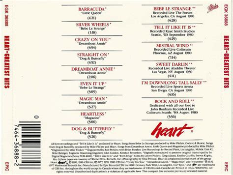 Heart Greatest Hits Live Cdshop