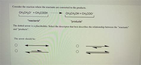 That Best Describes The Reactants And Products Below