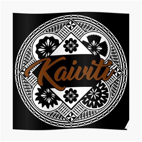 Kaiviti Fijian Tribal Art Design Tshirt Poster For Sale By