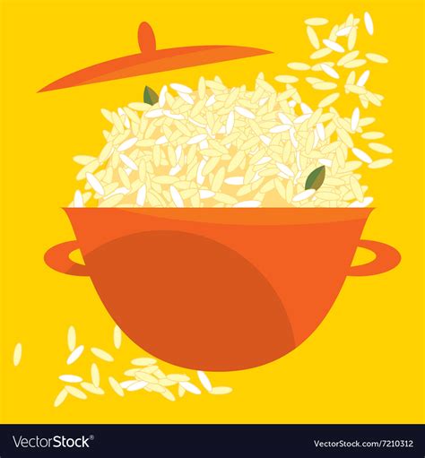 Rice Pot Royalty Free Vector Image Vectorstock