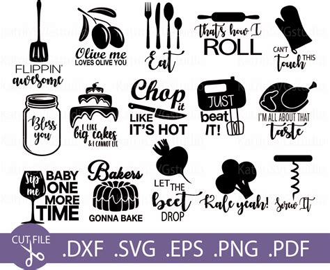 Kitchen Bundle Svg Kitchen Svg Quotes Svg Sayings Svg Cooking Svg Chef ...