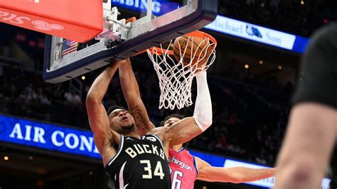 Giannis Antetokounmpo Creates Own Rebound To Complete Triple Double As Milwaukee Bucks Beat