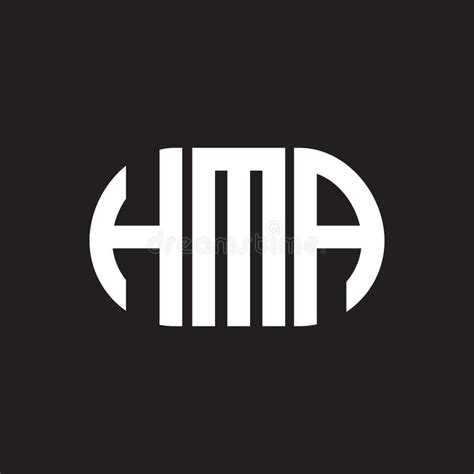 Hma Letter Logo Design On Black Background Hma Creative Initials