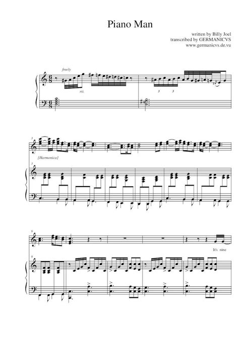 Pdf Billy Joel Piano Man Piano By Germanicvs Partitura Sheet