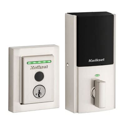 Kwikset Halo Touch Contemporary Fingerprint Smart Door Lock In Satin