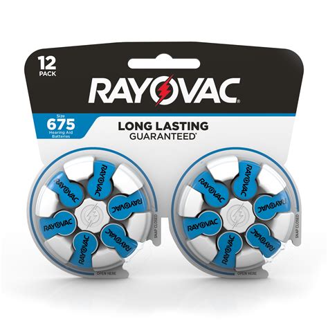 Rayovac Size Hearing Aid Batteries Pack Batteries