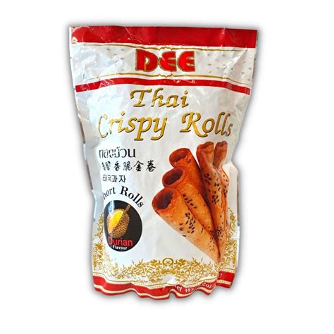 THAILAND DEE Thai Crispy Rolls Durian Flavour 150G Asia Grocery