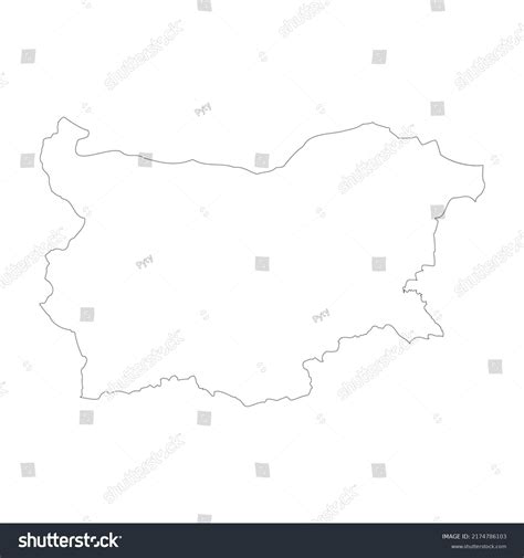 Bulgaria Vector Country Map Outline Stock Vector (Royalty Free ...