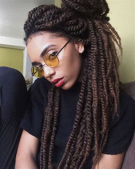 Marley Braid Hair In 2019 Natural Hair Styles Braided Hairstyles Marley Hair