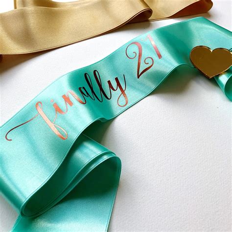 Finally 21 Sash 21st Birthday Sash Birthday Girl Sash Age Etsy