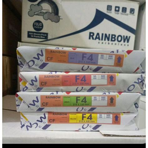 Jual Kertas Nota NCR Rainbow F4 Topsheet Middlesheet Bottomshet