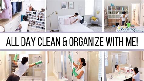 ALL DAY CLEAN ORGANIZE WITH ME EXTREME CLEANING MOTIVATION