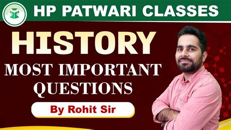 HP Patwari Classes History Most Important Questions By Rohit Sir