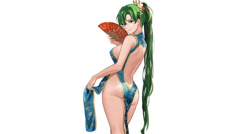 Скачать обои girl sexy ass cleavage green eyes long hair dress boobs раздел сэйнэн в