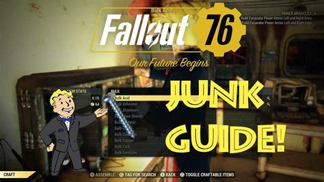 Fallout 76 Useful Common Junk Keep Or Drop A Guide To Junk Youtube