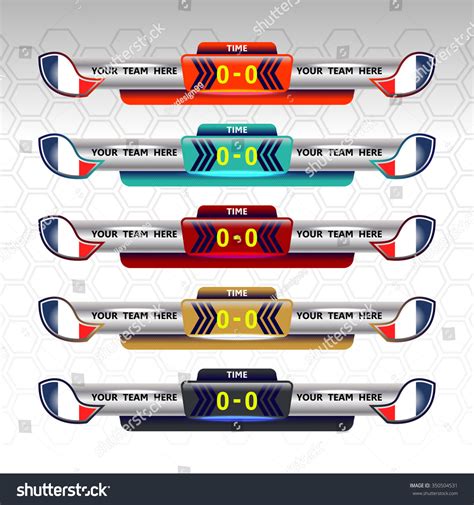 Soccer Scoreboard Template Vector Illustration Stock Vector 350504531