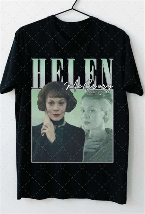 Vintage Helen McCrory 1968-2021 Polly Gray Narcissa Malfoy T Shirt