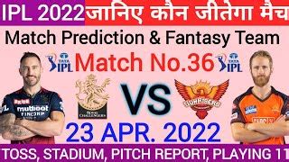 Rcb Vs Srh Ipl Th Match Prediction April Bangalore Vs