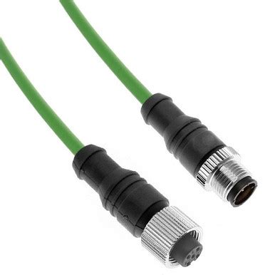 Mencom PND45-4MFPS-2M Profinet, Cordset, Shielded to both ends, 4 Pole ...