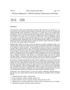 Fillable Online Www4 Ncsu Writing Assignment 5 Software System