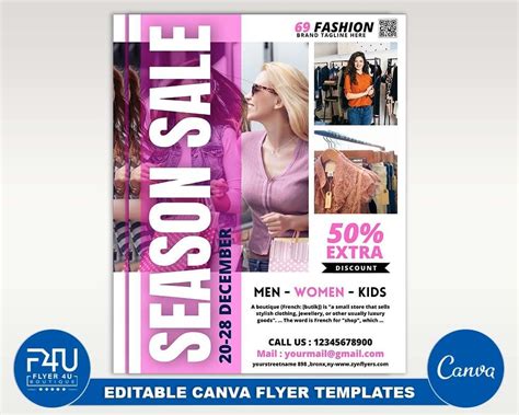 Boutique Flyer DIY Canva Boutique Flyer Template 2022 | Etsy | Flyer ...