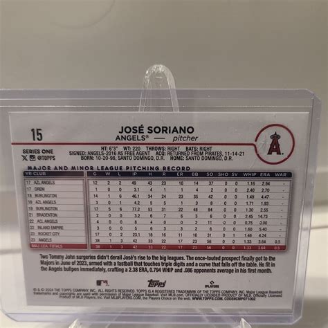 Topps Series Jose Soriano Rookie Gold Foil Rc Angels Ebay