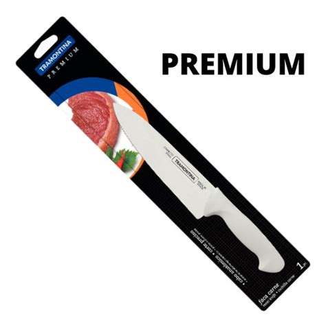 Faca Chef Inox Carne Cabo Branco Premium Tramontina Mercadolivre