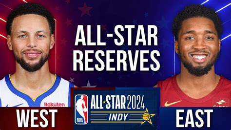 Official 2024 NBA All Star RESERVES Lineup East Vs West YouTube