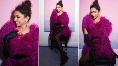 Oscars 2023 Deepika Padukone Oozes Glamour In A Killer Fuchsia Fur