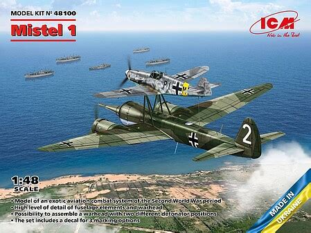 Icm Wwii German Mistel Composite Aircraft Plastic Model Airplane Kit