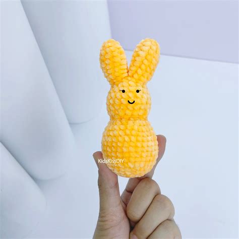 Peep Easter Bunny Crochet Pattern No Sew Peep Bunny Pdf Pattern Peep