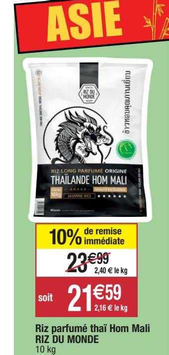 Promo Riz Parfum Tha Hom Mali Riz Du Monde Chez Migros France