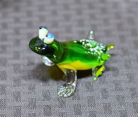 Glass Frog Figurine | Etsy