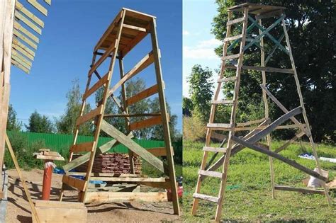 Леса строительные: 12 чертежей и схем (с размерами)