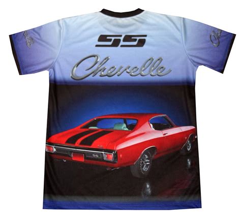 Chevrolet Chevelle T Shirt With Logo And All Over Printed Picture T