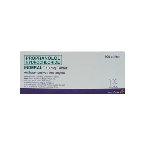 Buy Rx Inderal 10 Mg Tablet Online Southstar Drug