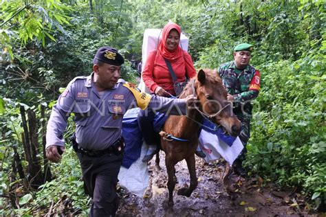 Distribusi Logistik Pemilu Menggunakan Kuda Antara Foto