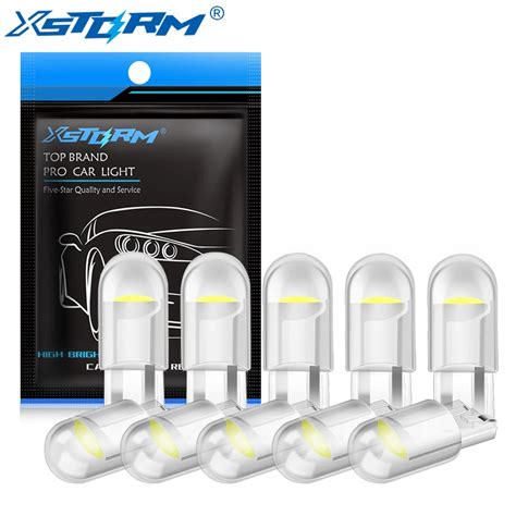 10Pcs T10 W5W LED Bulb WY5W 168 194 LED Car Interior Dome Lights Wedge