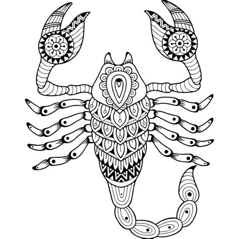 Scorpio Scorpion Zodiac Signe Zendoodle Zodiaco Zodiaque Dello