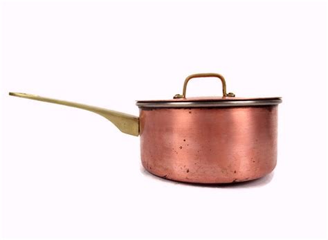 Vintage Copper Cooking Pot With Lid Covered Copper Cooking Etsy