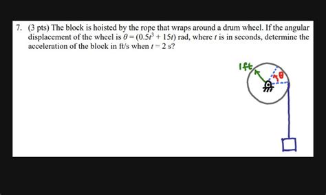 Solved Pts The Block Is Hoisted By The Rope That Chegg