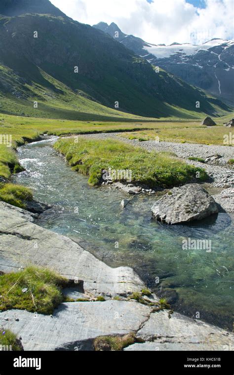 alpine mountain creek in grisons *** Local Caption *** switzerland ...