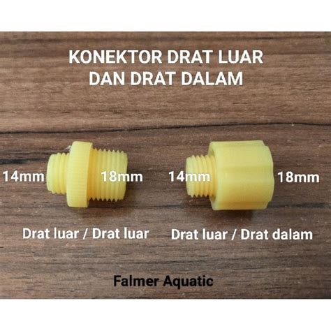 Jual Konektor Drat Luar Dan Drat Dalam Mm Ke Mm Shopee Indonesia